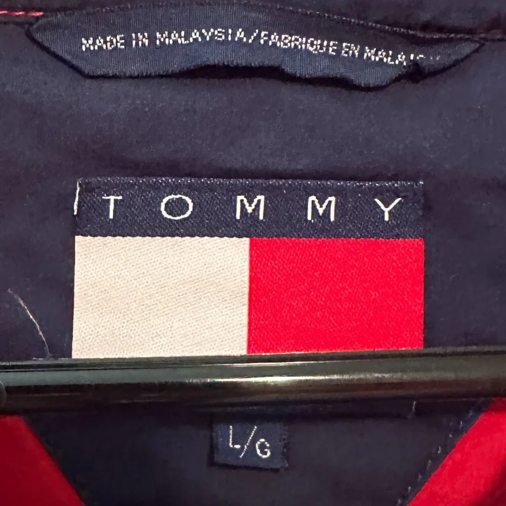 NWOT VINTAGE Tommy Hilfiger Men's Retro Zip Up Windbreaker Jacket